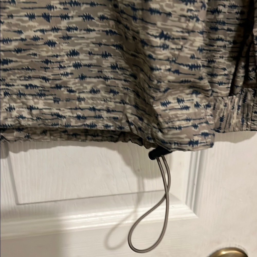 Columbia Gray Patterned Jacket Waterproof Mens Lg - image 5